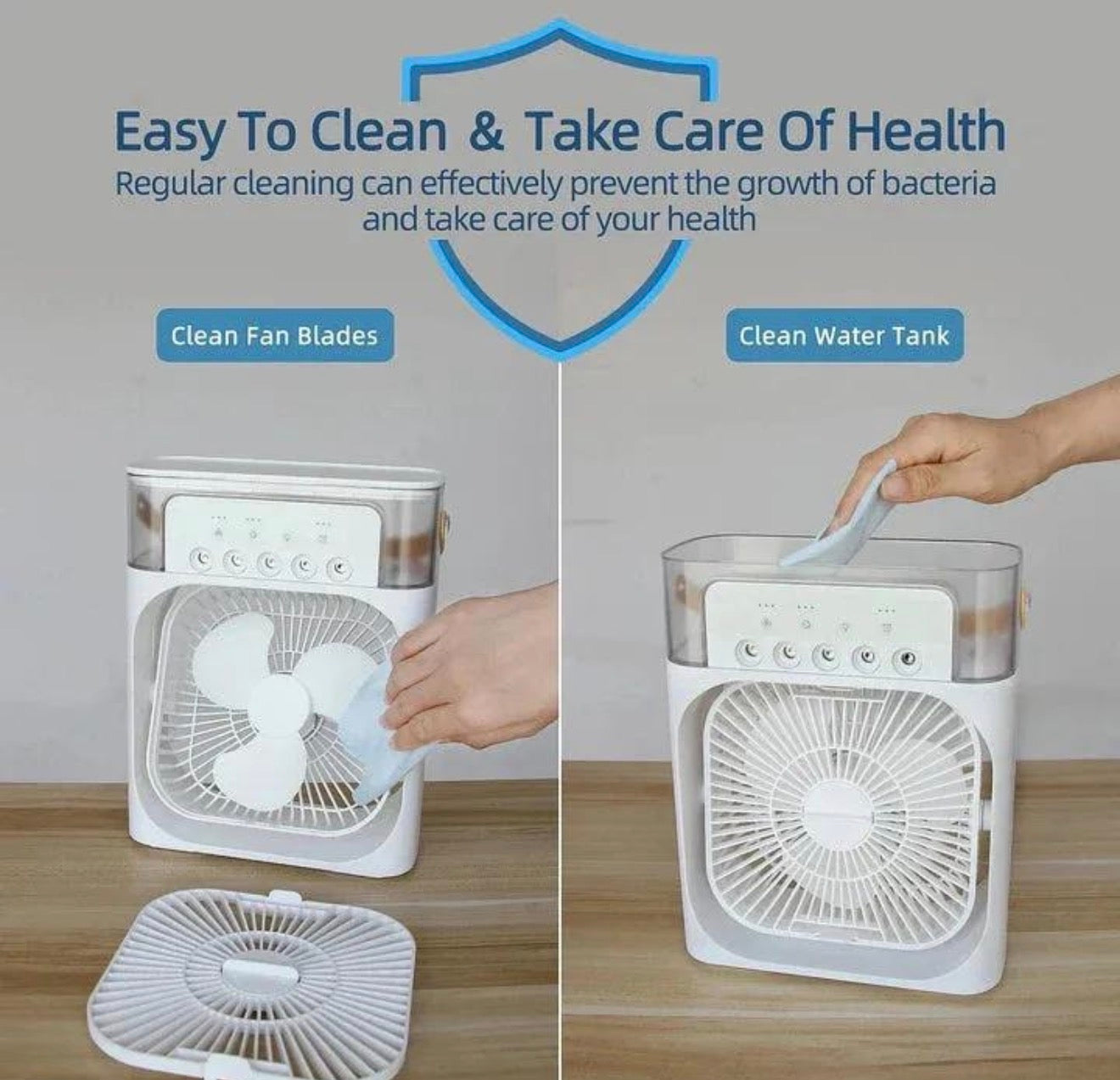 Mini Air Cooler Fan with LED light and USB power