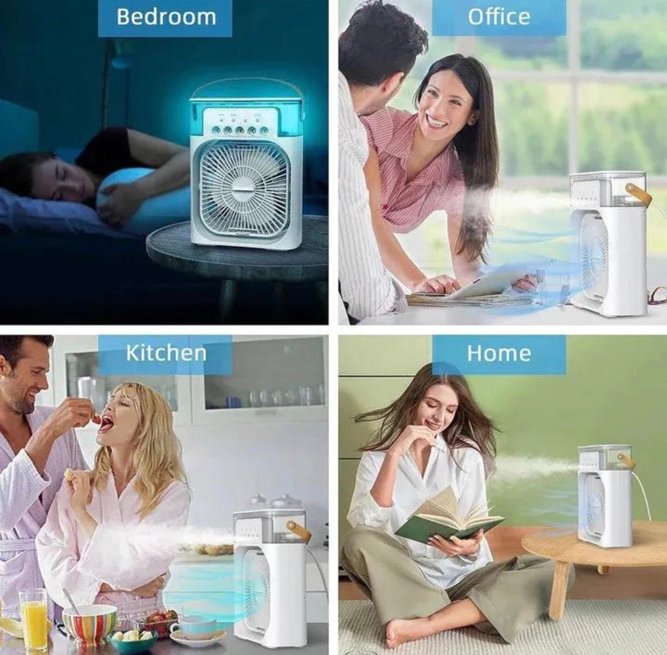 Mini Air Cooler Fan with LED light and USB power